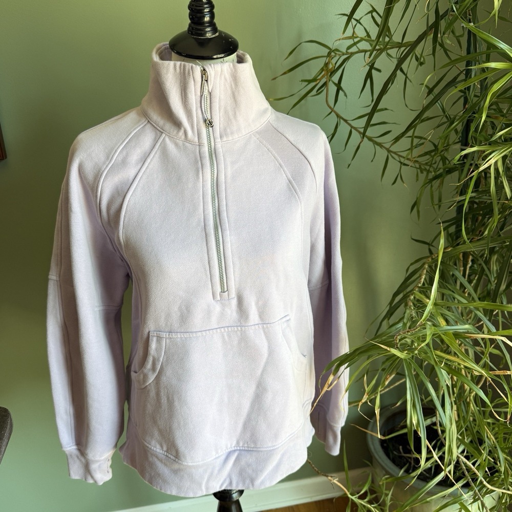 Lululemon Cotton Terry Oversized Funnel Neck Half-Zip Purple Size XS